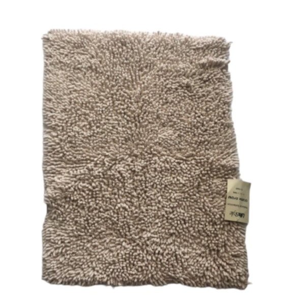 Bath rag mat cream 20" x 28" - Picture 1 of 5
